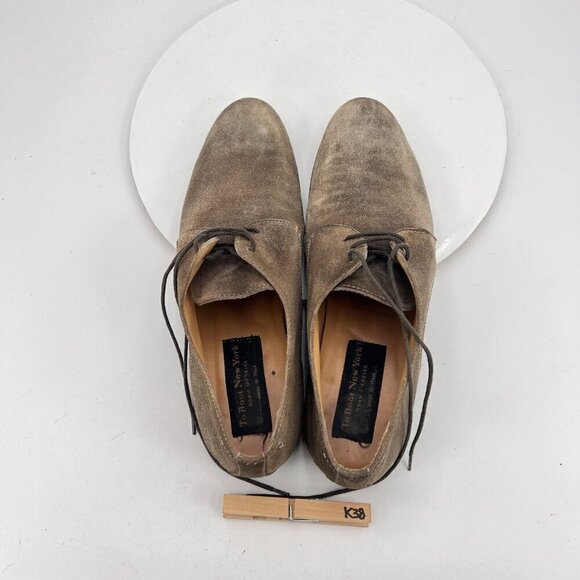 To Boot New York Adam Derrick Men Size 9 Brown Suede Plain Toe Derby Dress Shoes - Picture 12 of 15